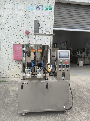 Servo double tête machine de remplissage pour les crèmes 5KW 80L volume de tambour