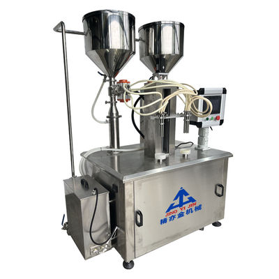 Machine de remplissage à vis de chauffage à crème de baume à lèvres à deux couleurs de grande capacité