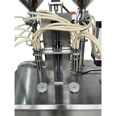 Machine de remplissage à vis de chauffage à crème de baume à lèvres à deux couleurs de grande capacité
