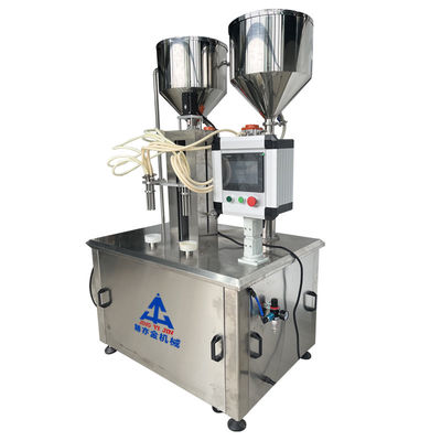 Machine de remplissage à vis à chauffage à deux couleurs de lotions corporelles de grande capacité