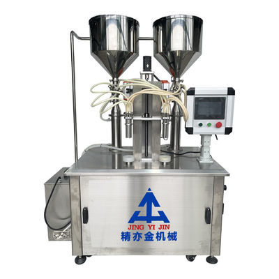 Machine de remplissage à vis à chauffage à deux couleurs de lotions corporelles de grande capacité